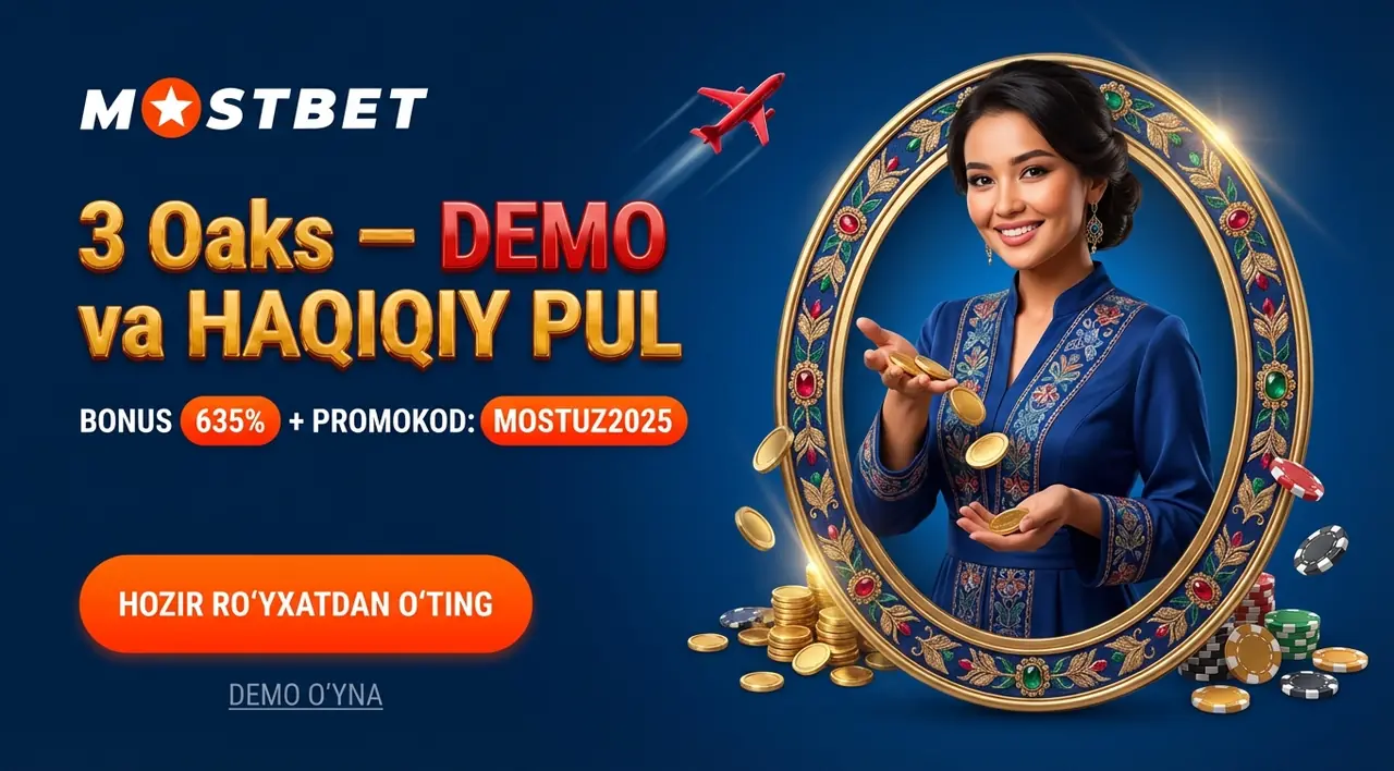 3 Oaks slot O'zbekiston — demo va haqiqiy pul uchun